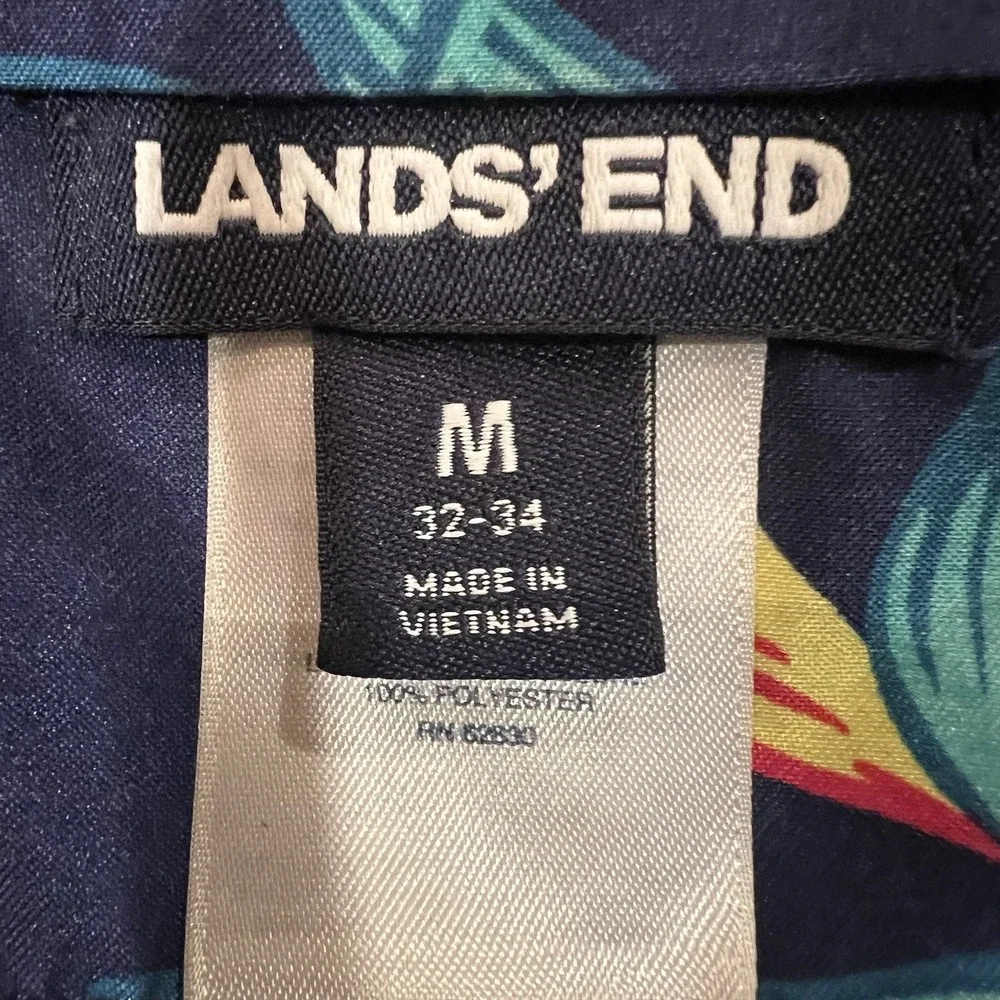 Lands' End Swim Trunks Swimsuit Navy Blue Men's 32-34 Medium‎ 8